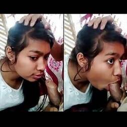 Novinha caindo de boca em um pau com fimose